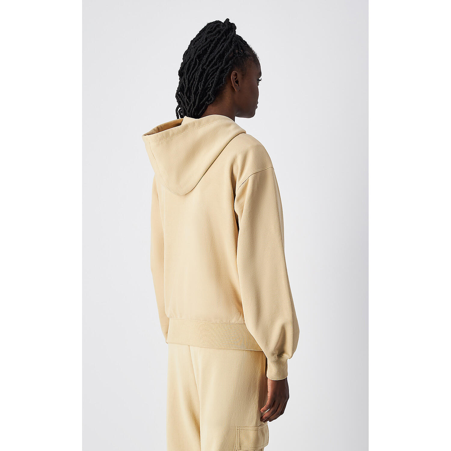 Champion FULL ZIP HOODIE SWEATSHIRT Heavy Soft Compact Donna Naturale, M 3/4