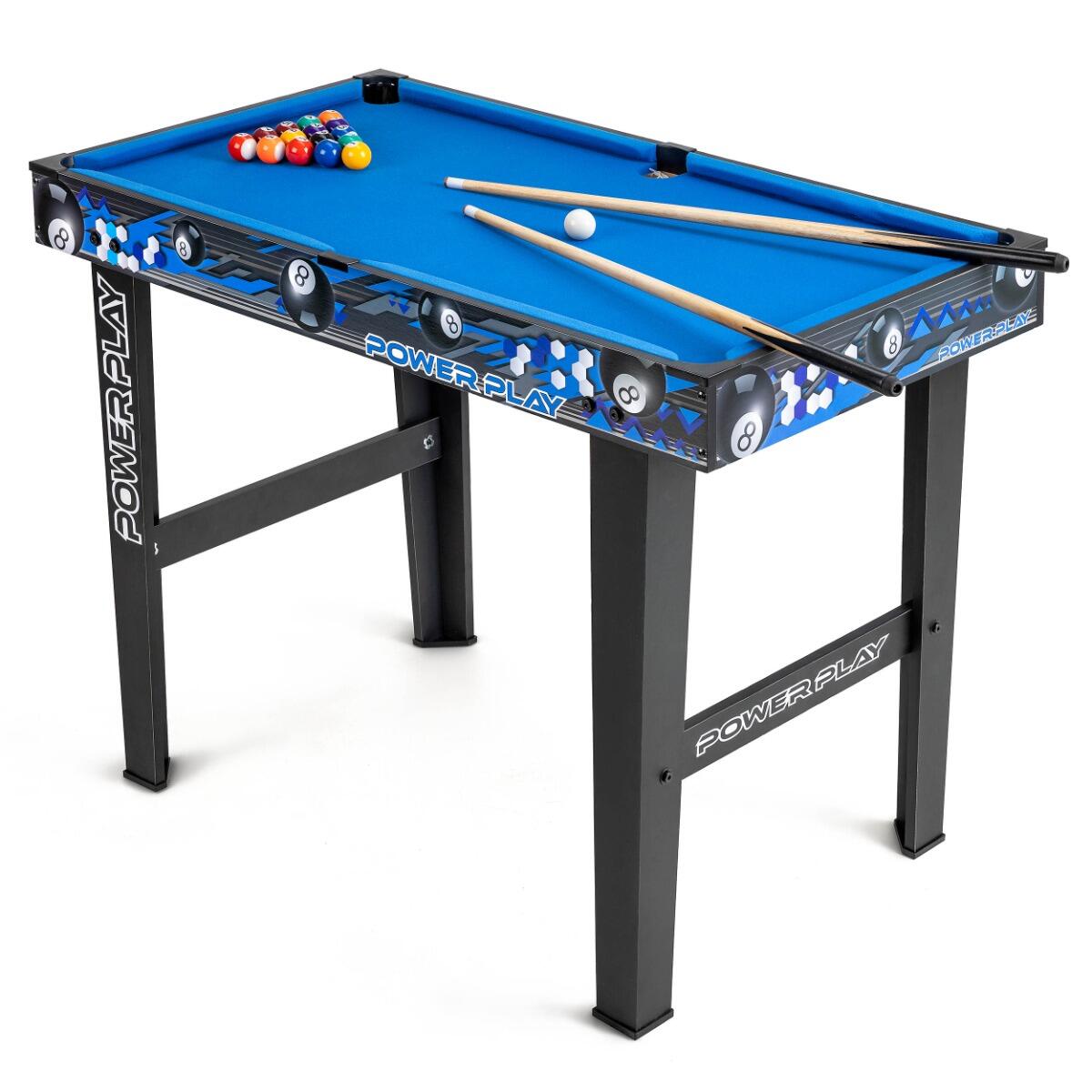 Powerplay 3ft Stand Up Pool Games Table, Outdoor Indoor Use, Black 1/6
