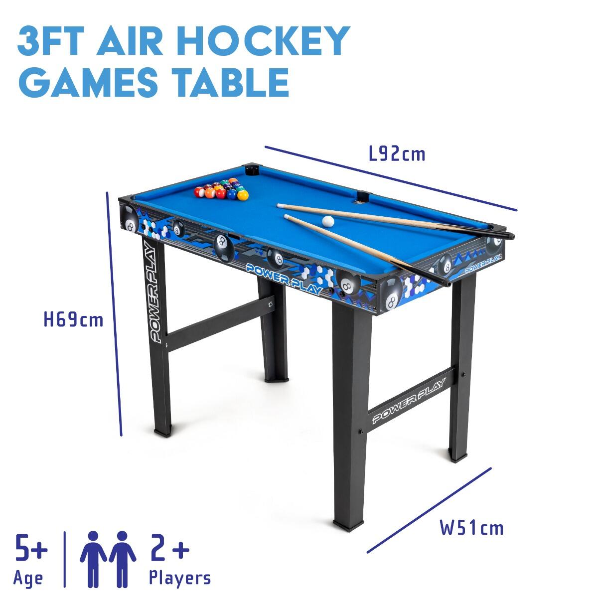 Powerplay 3ft Stand Up Pool Games Table, Outdoor Indoor Use, Black 6/6