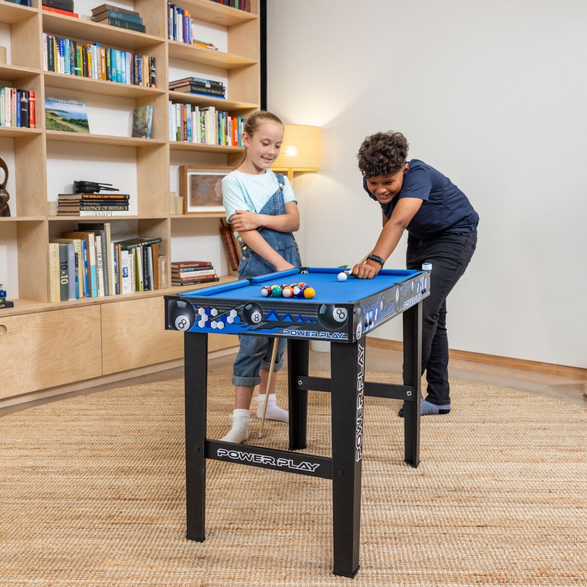 Powerplay 3ft Stand Up Pool Games Table, Outdoor Indoor Use, Black 2/6