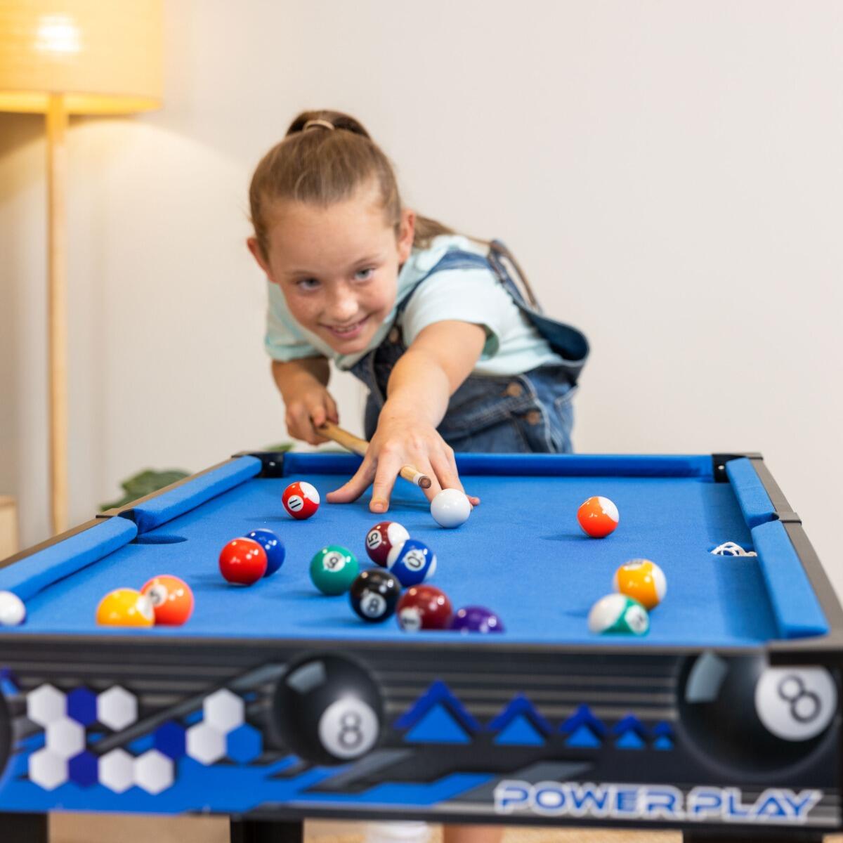 Powerplay 3ft Stand Up Pool Games Table, Outdoor Indoor Use, Black 3/6