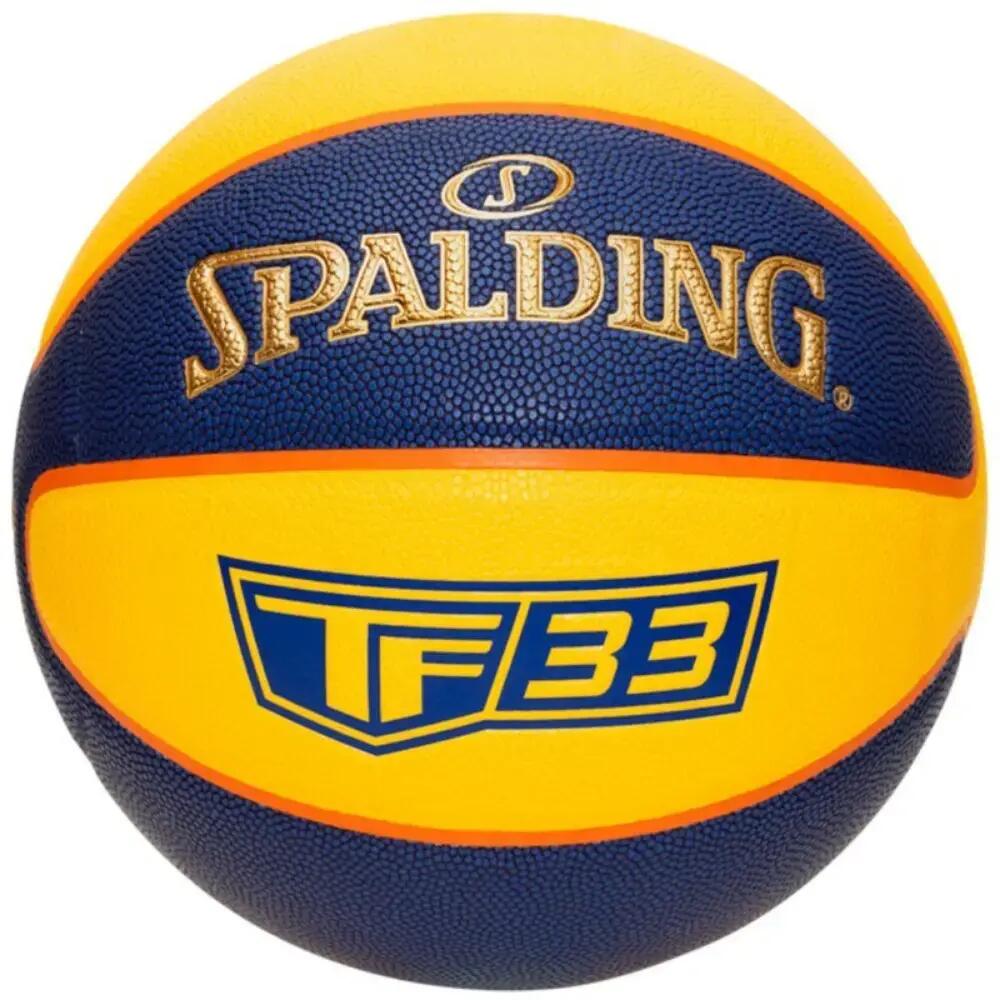 Spalding TF-33 Gold Yellow/Blue Size 6 Basketball