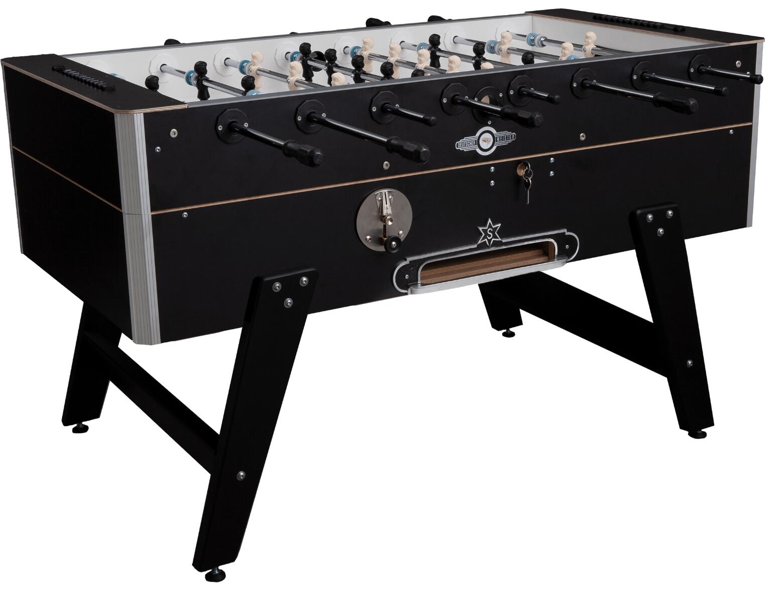 Kickertisch Deutscher Meister | Grande Luxe Schwarz| Münzeinsatz 3/5