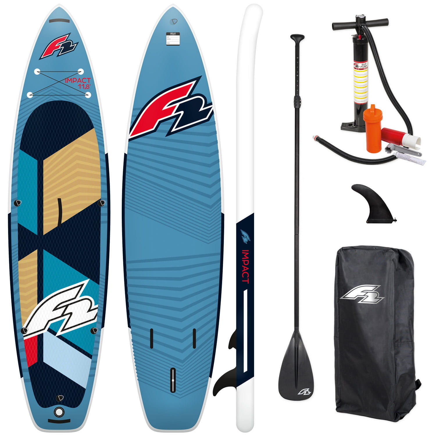 F2 paddleboard F2 Impact 10'8''x33''x6'' TURQUISE
