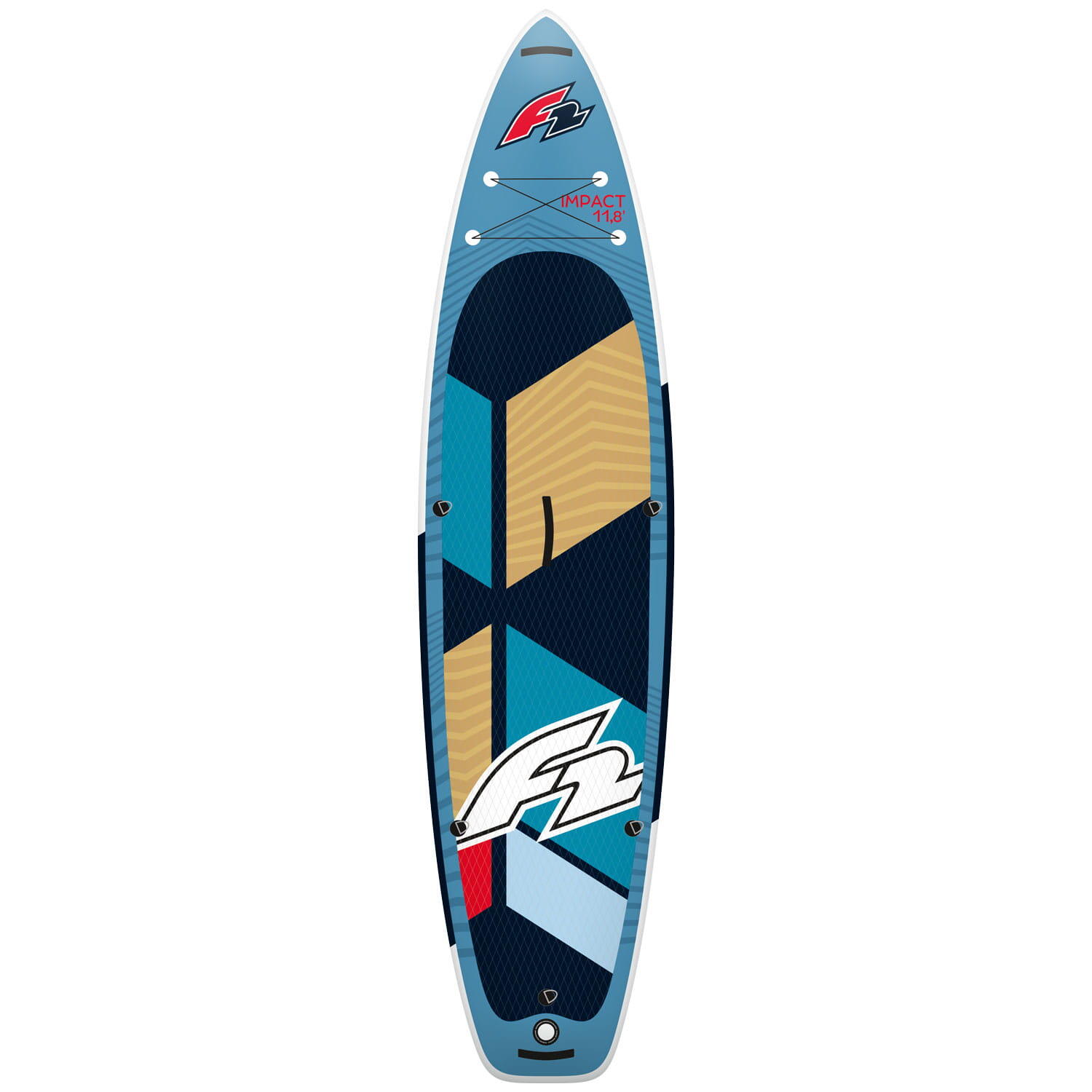 F2 IMPACT 10'8'' TURQUISE SUP opblaasbaar board 325 x 84 x 15 cm Blauw 5/7