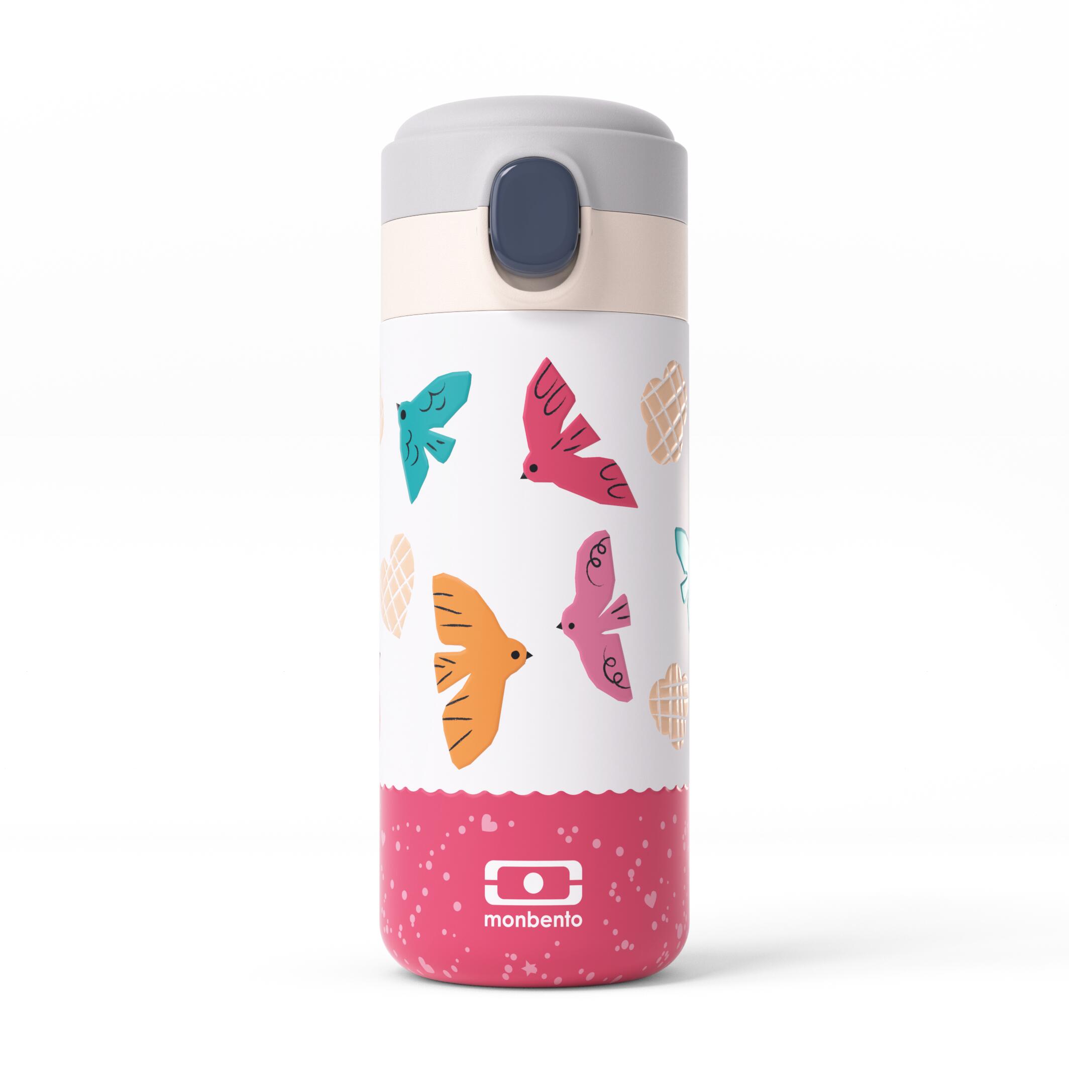 MONBENTO Bottiglia termica con beccuccio 360ml |Bambini |Tappo apertura rapida |Pop