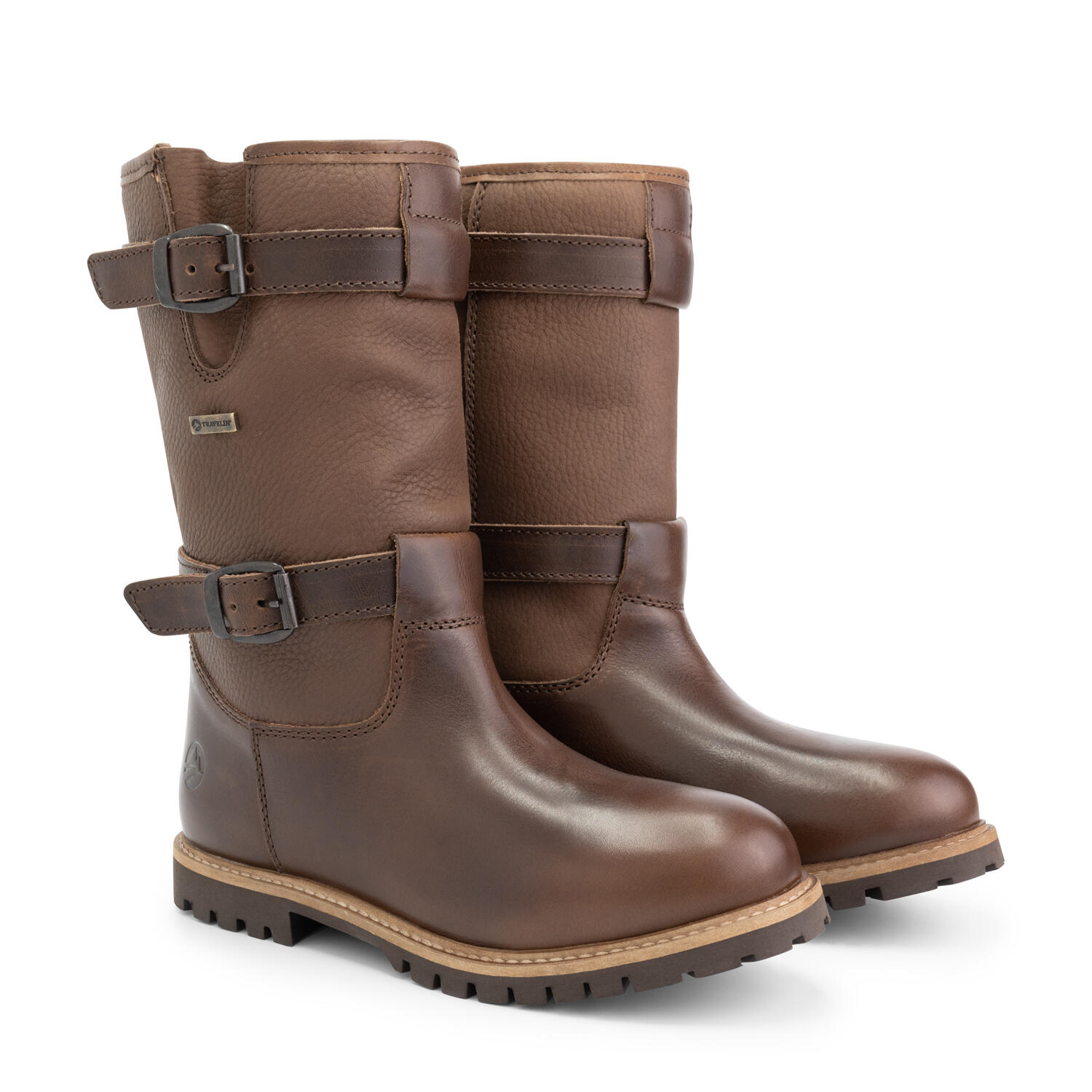 Travelin' - Bottes En Cuir Imperméables - Doublées De Laine - Pour Femmes - Sweden - Bottes D'Équitation - Marron - Decathlon