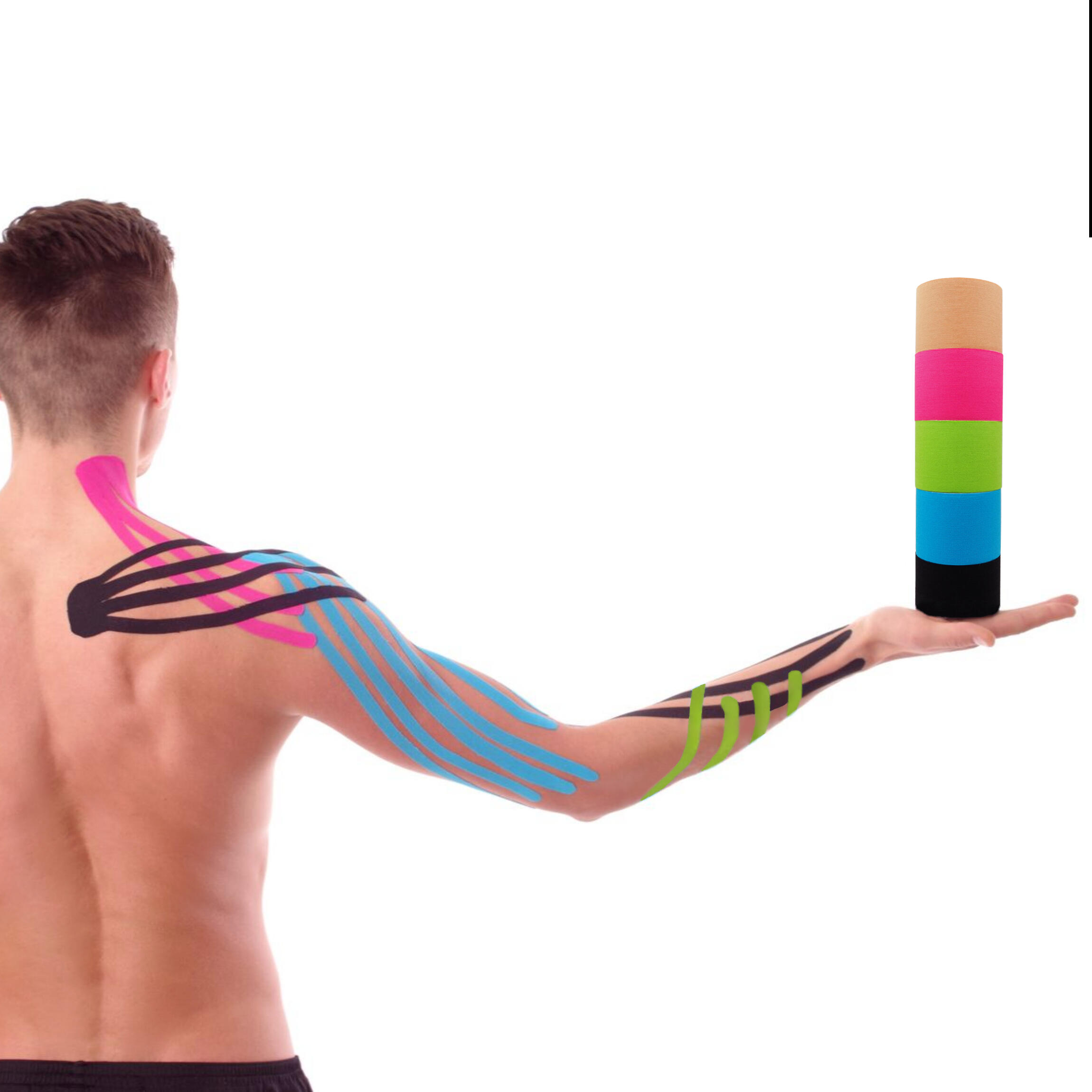 Kinesiotape Profesional + eBook, Kinesio Tape Deporte y Rehabilitación 5cm x 5m 4/6