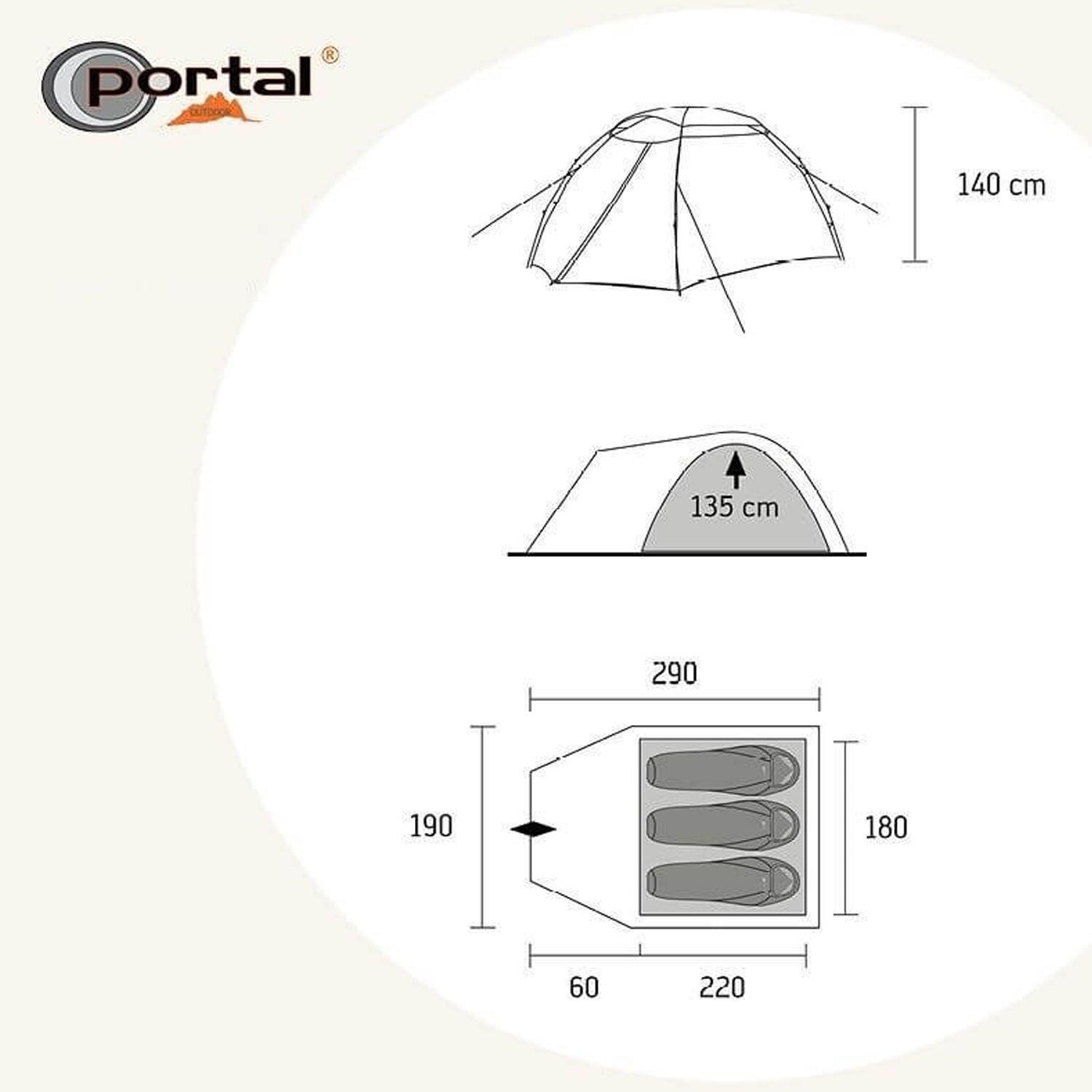 Sigma Speedup 3 Person Black Tent with Window 7/7