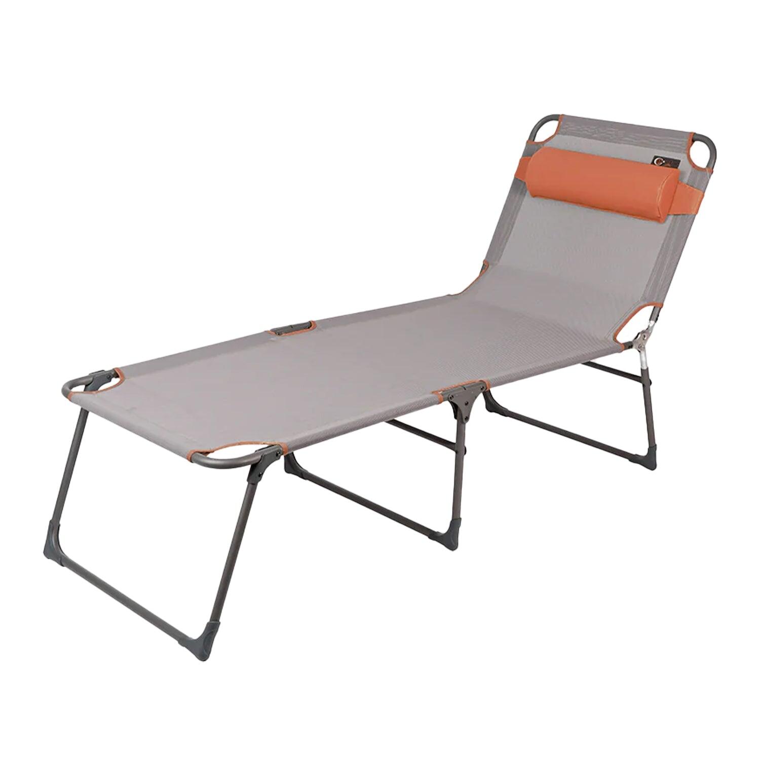 PORTAL OUTDOOR Ava Camping Lounger Classic Grey/Orange