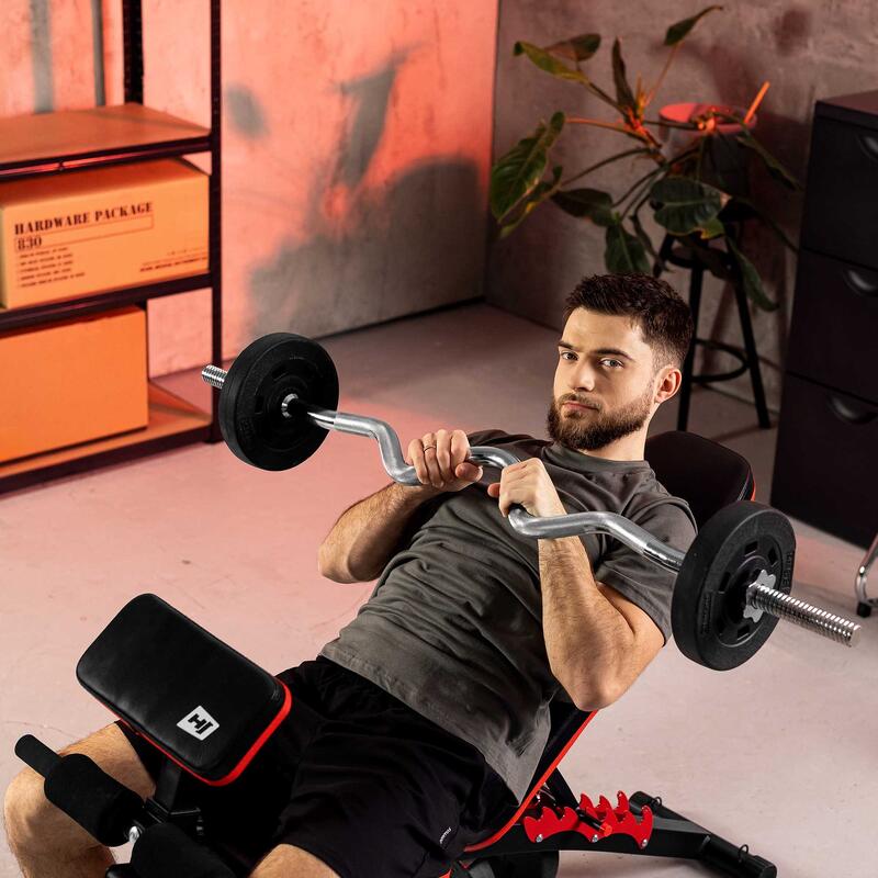 Set bare pentru antrenament Hop-Sport 167cm + 120cm puternic curbate
