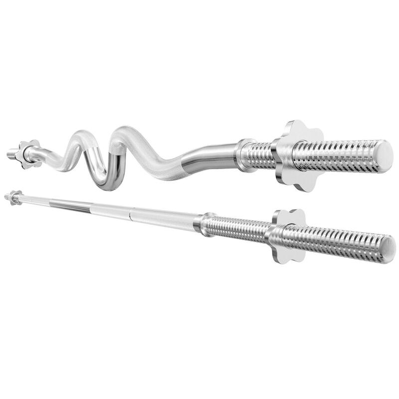 Zestaw gryfów do treningu siłowego Hop-Sport 218cm + 120cm mocno łamany
