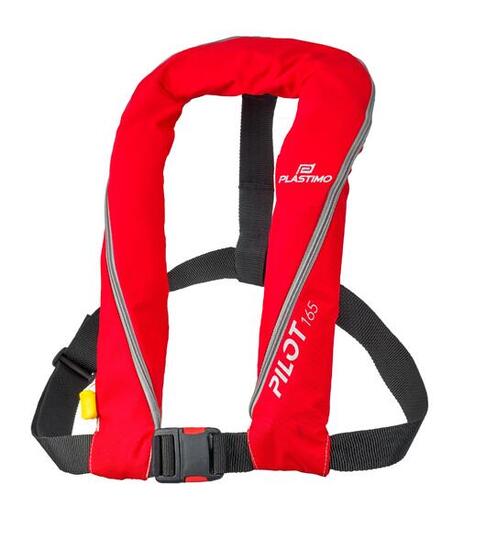 GILET DE SAUVETAGE GONFLABLE ROUGE - PILOT 165 N - AUTOMATIQUE