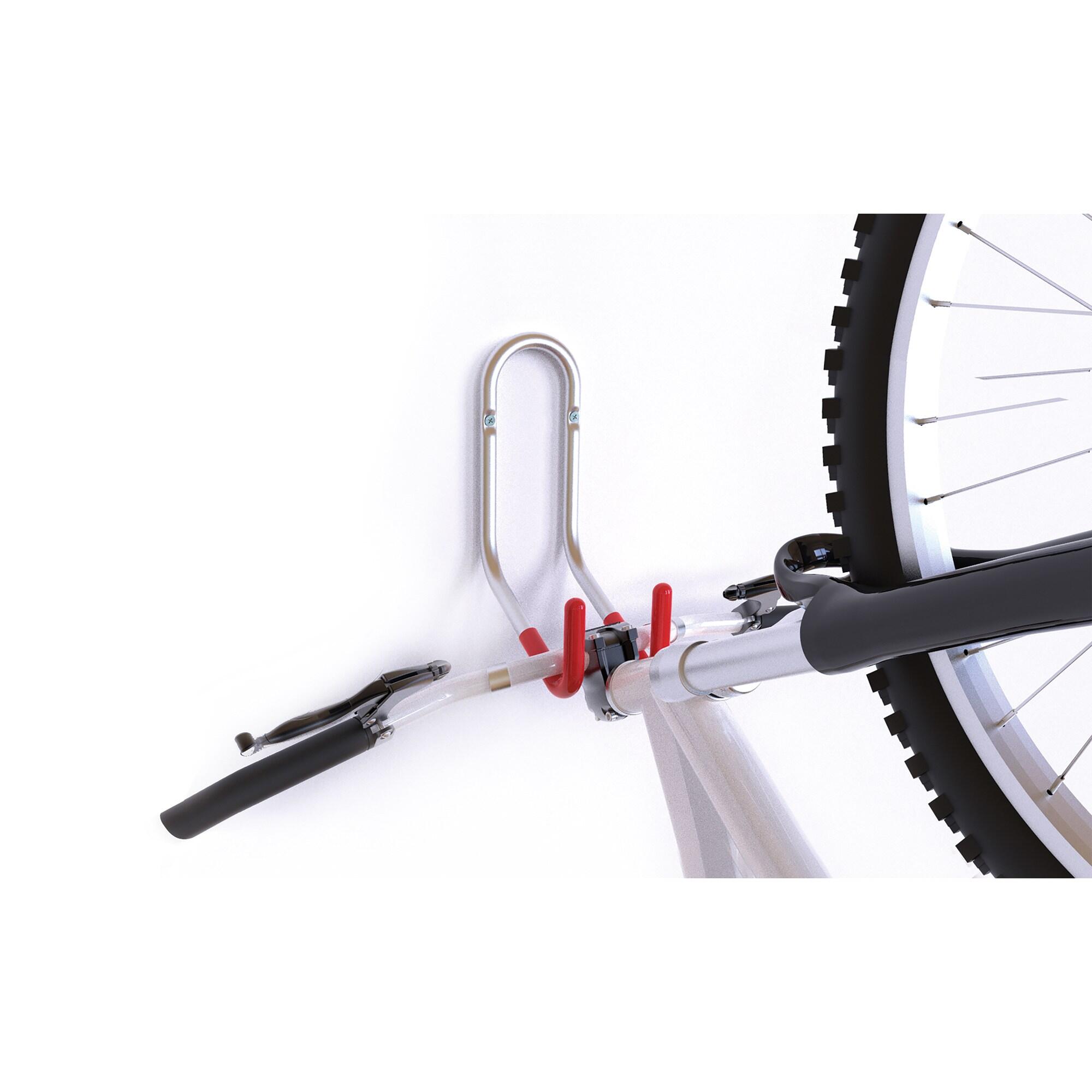 Soporte Bicicleta Pared Vertical Fabricado en Acero color Rojo 5/5