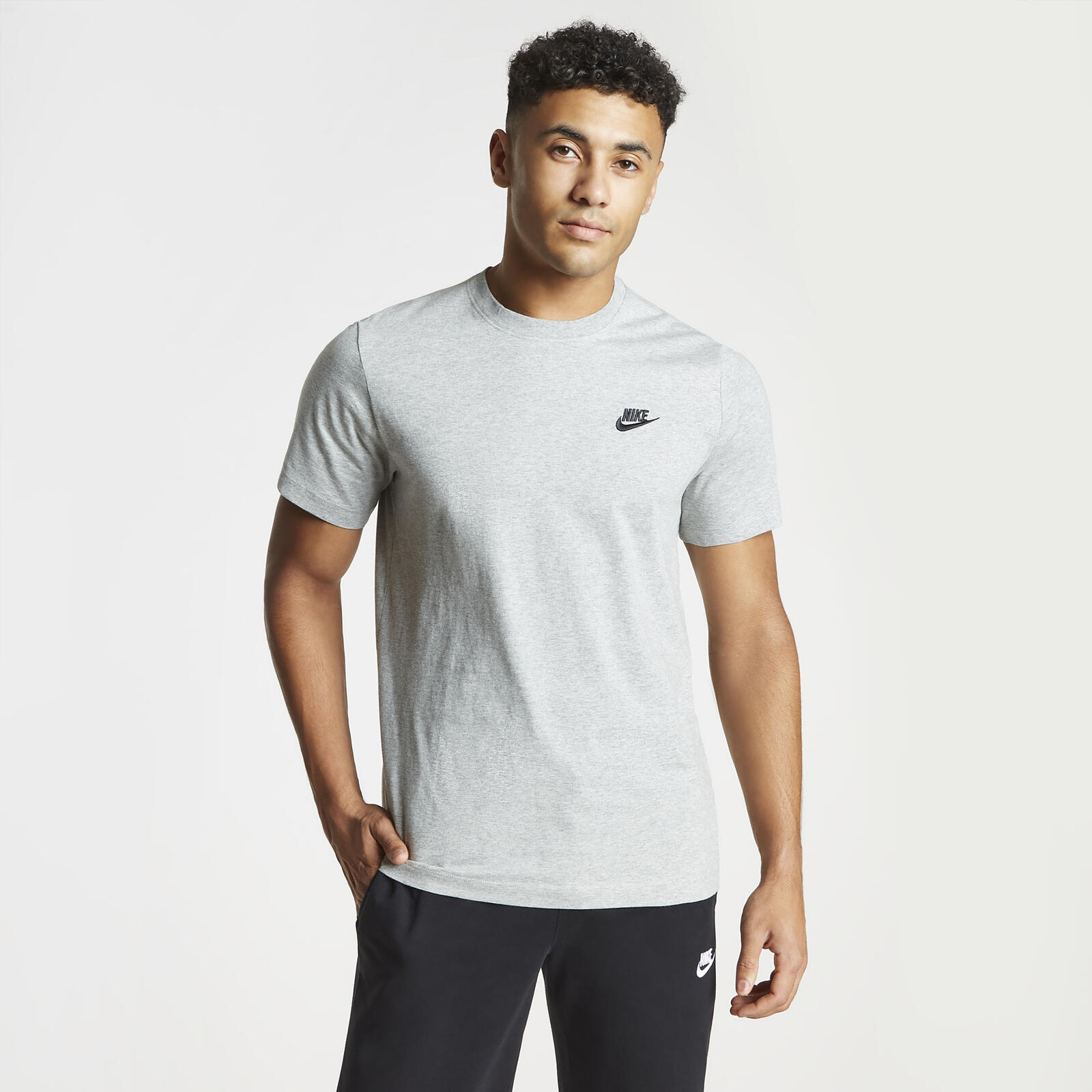T-shirt uomo nike grigio 3/4