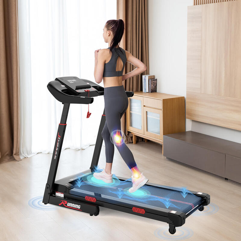Tapis de Course Pliable et Inclinable 15%-WP16-2200W-15km/h-APP-Télécommande