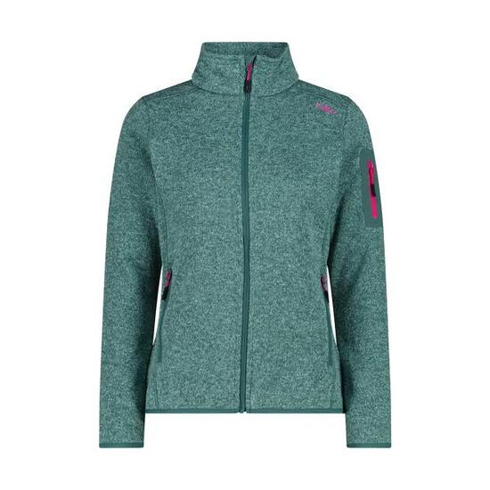 CMP KNITTED MELANGE FLEECE JACKE für Damen, Knit-Tech, Isolierend AGAVE-OPALE 46