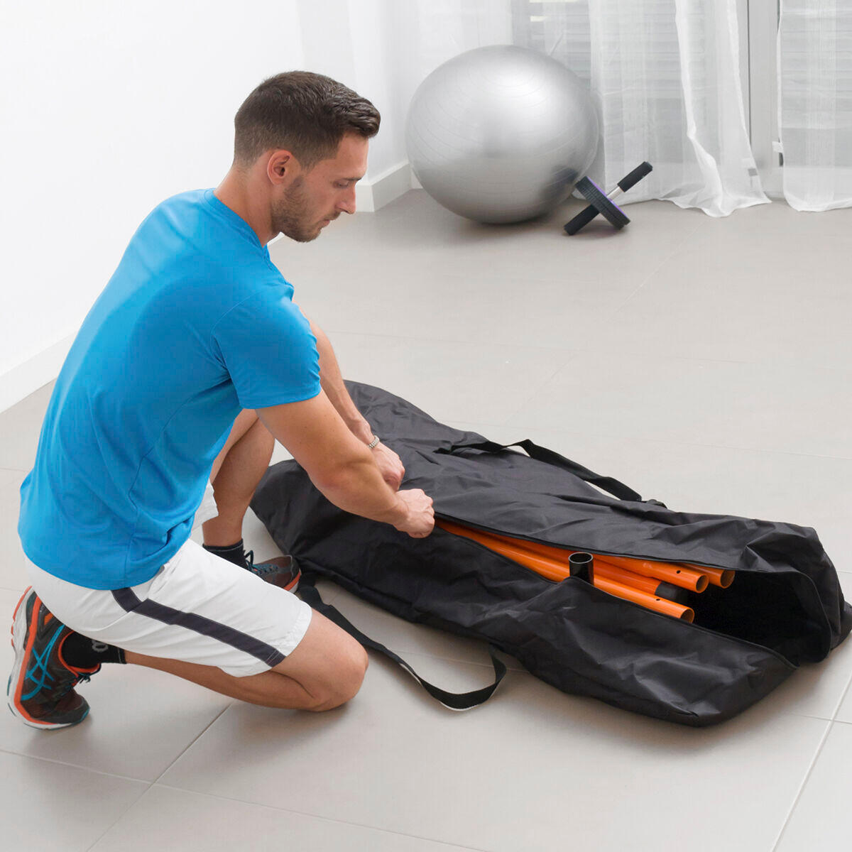 Pack Stazione per trazioni con guida esercizi e gilet sauna InnovaGoods 4/5