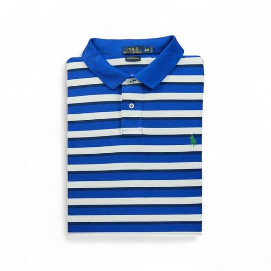 Second life - Kurzarm-Poloshirt Herren Blau - In sehr gutem Zustand