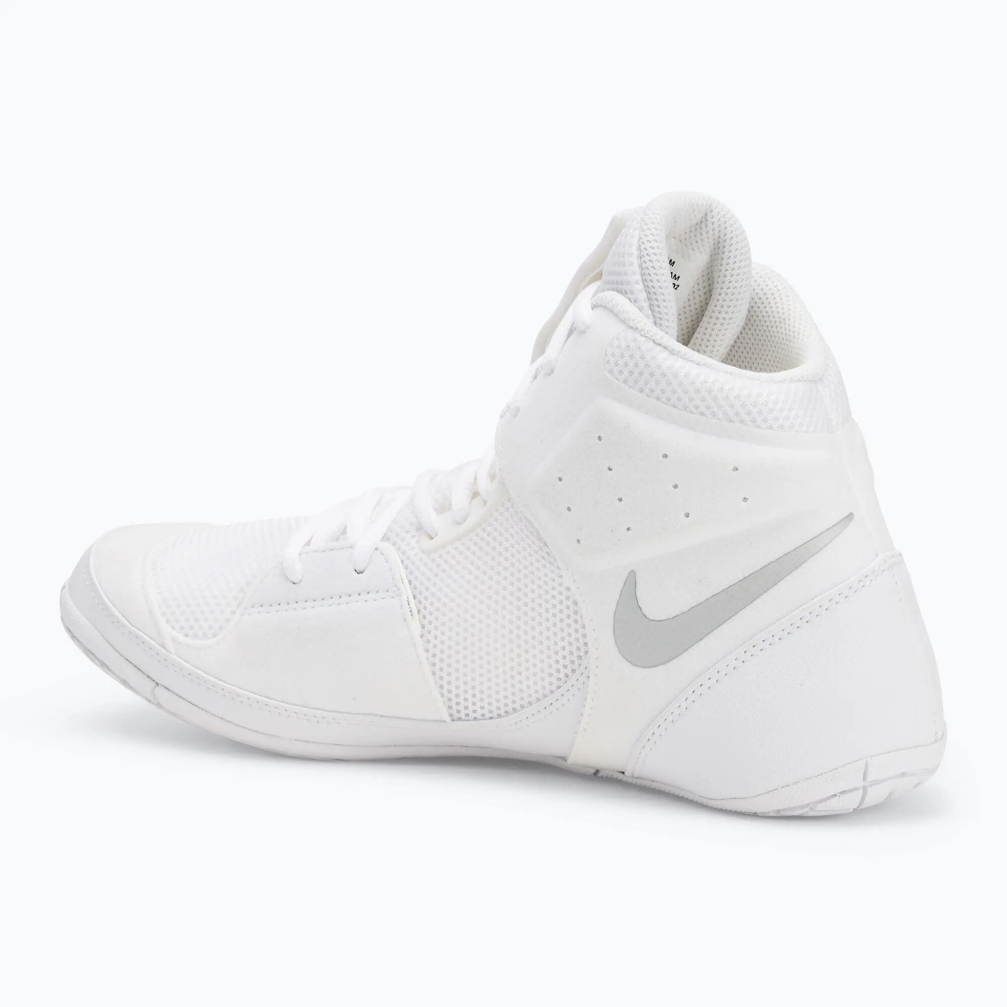 Ghete lupte Nike Fury Alb/Argintiu/Alb 3/4