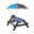 AXI Table sable et eau NICK Anthracite avec parasol Bleu Gris 90x80x56cm