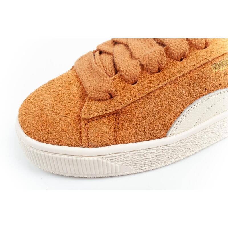 Buty sneakersy męskie Puma Suede XL Hairy skóra modne brązowe