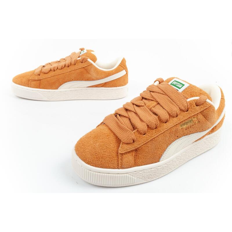Buty sneakersy męskie Puma Suede XL Hairy skóra modne brązowe