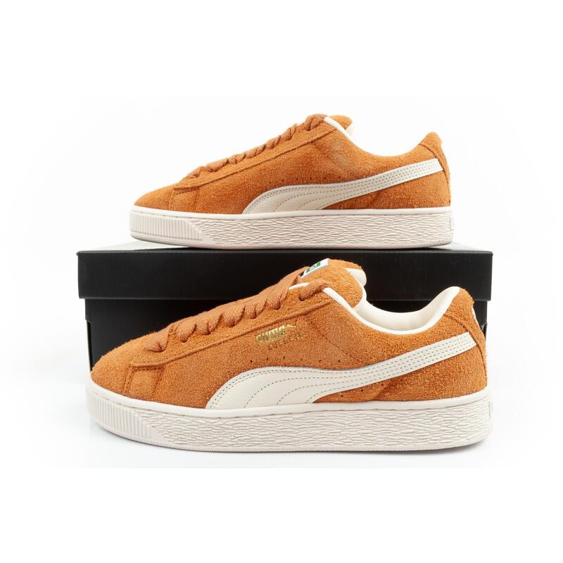 Buty sneakersy męskie Puma Suede XL Hairy skóra modne brązowe
