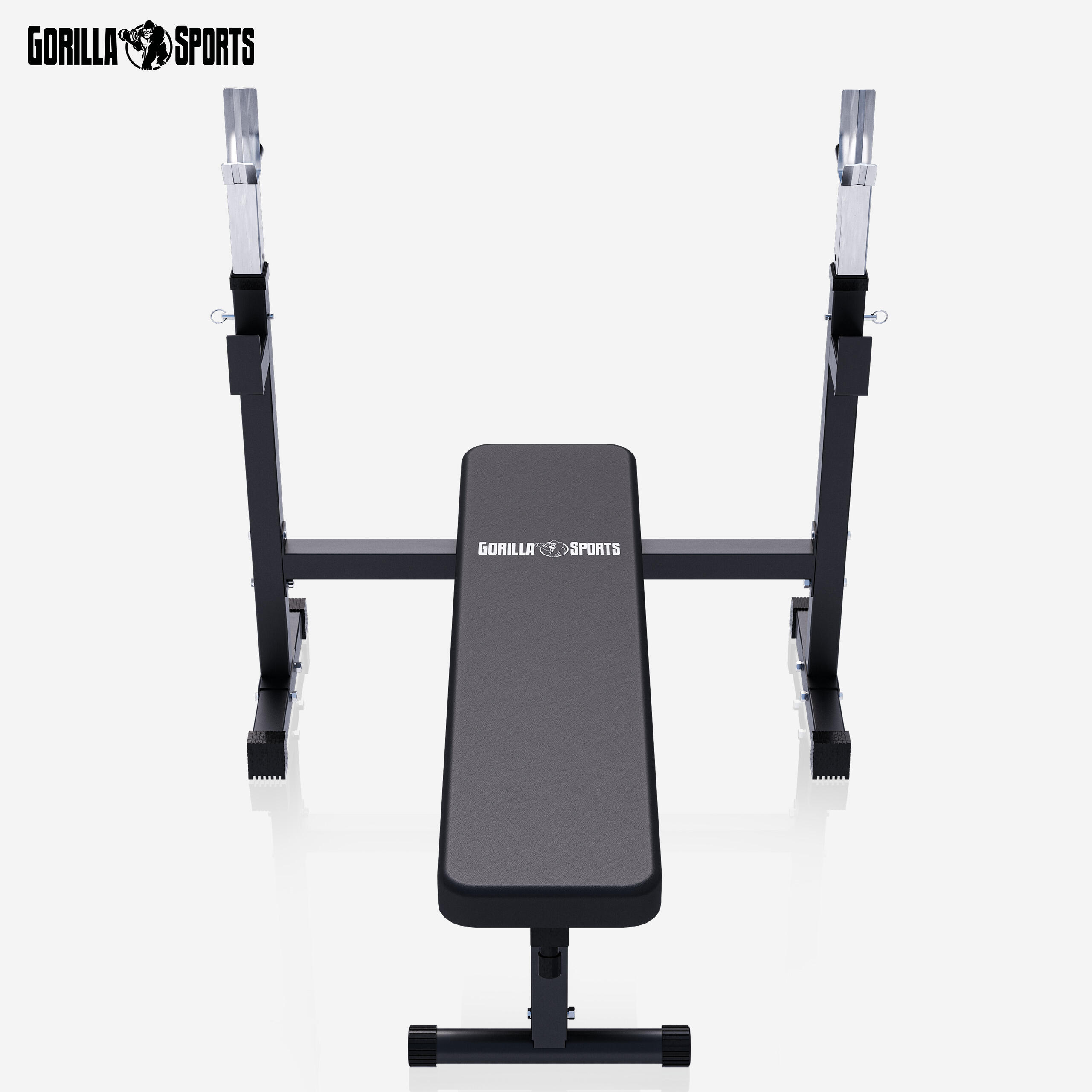 Banc Musculation avec Support - Banc Pliable, Acier Support Barre Musculation 4/7