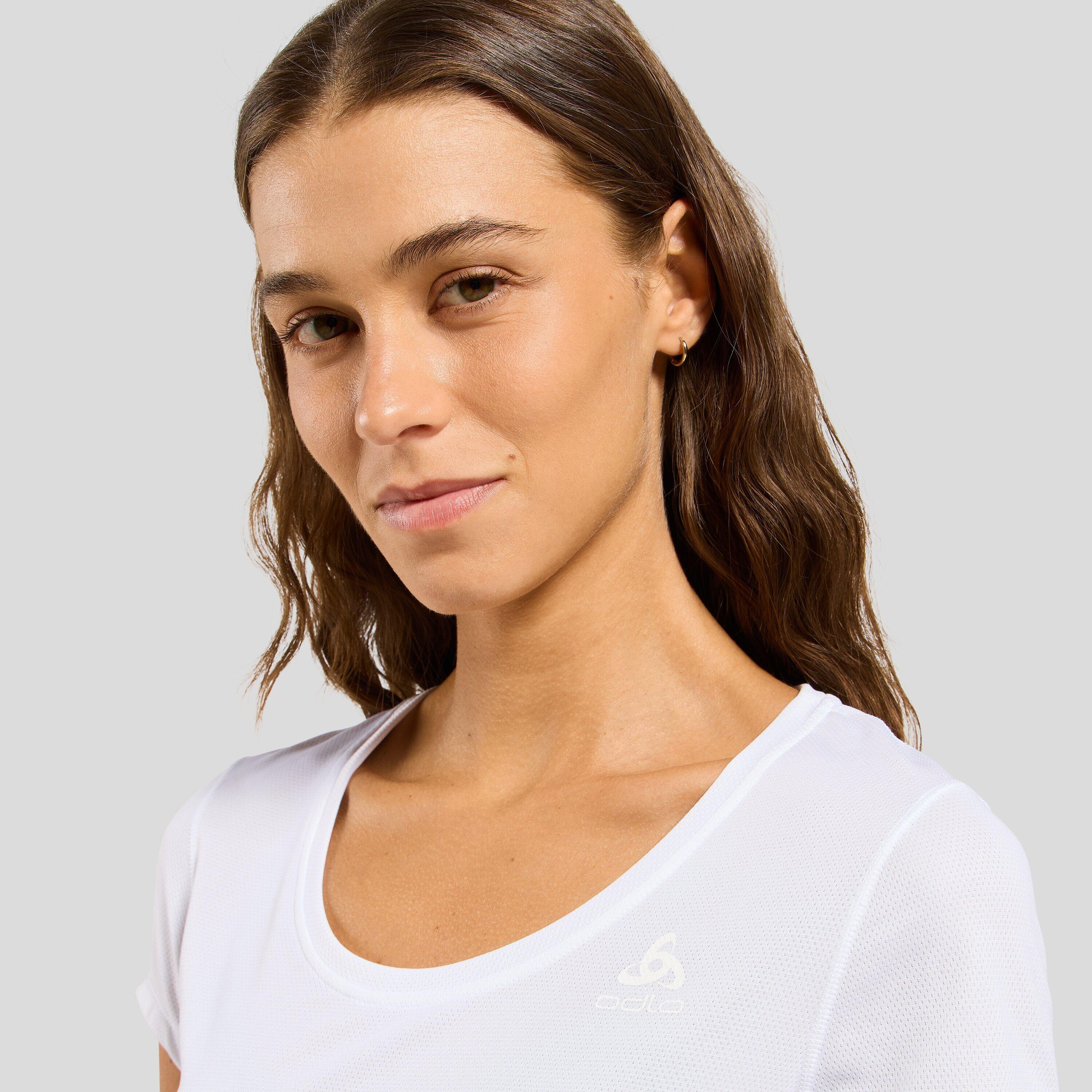 Maglia Odlo Active F-Dry Light Eco Manica Corta Bianca Donna 3/7