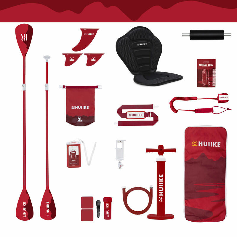 Placă SUP Gonflabilă 10’ Convertibilă în Caiac, până la 130 kg, Bordo