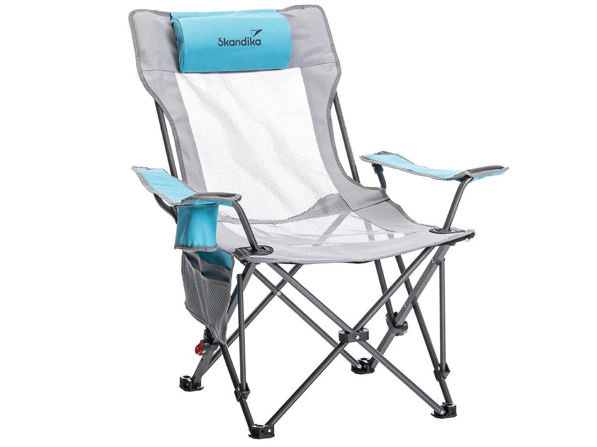 Campingstoel met voetensteun - Toras - Opvouwbaar, ligfunctie, met bekerhouder 2/7