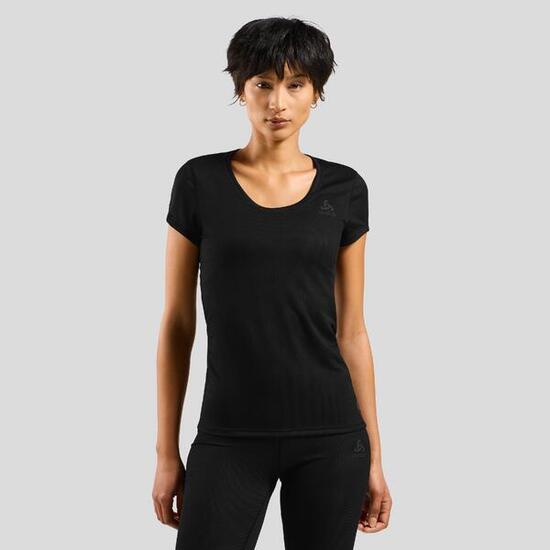 Maglia Odlo Active F-Dry Light Eco Manica Corta Nera Donna