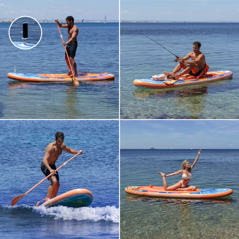 Nafukovací Paddleboard Prkno s Příslušenstvím, HUIIKE, Korálová, Stabilita