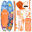 Placă Stand Up Paddle Gonflabil Accesorii HUIIKE, Coral, Stabilitate Mare