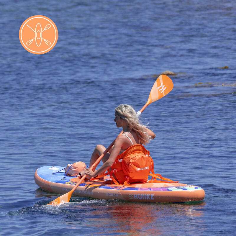 Nafukovací Paddleboard Prkno s Příslušenstvím, HUIIKE, Korálová, Stabilita