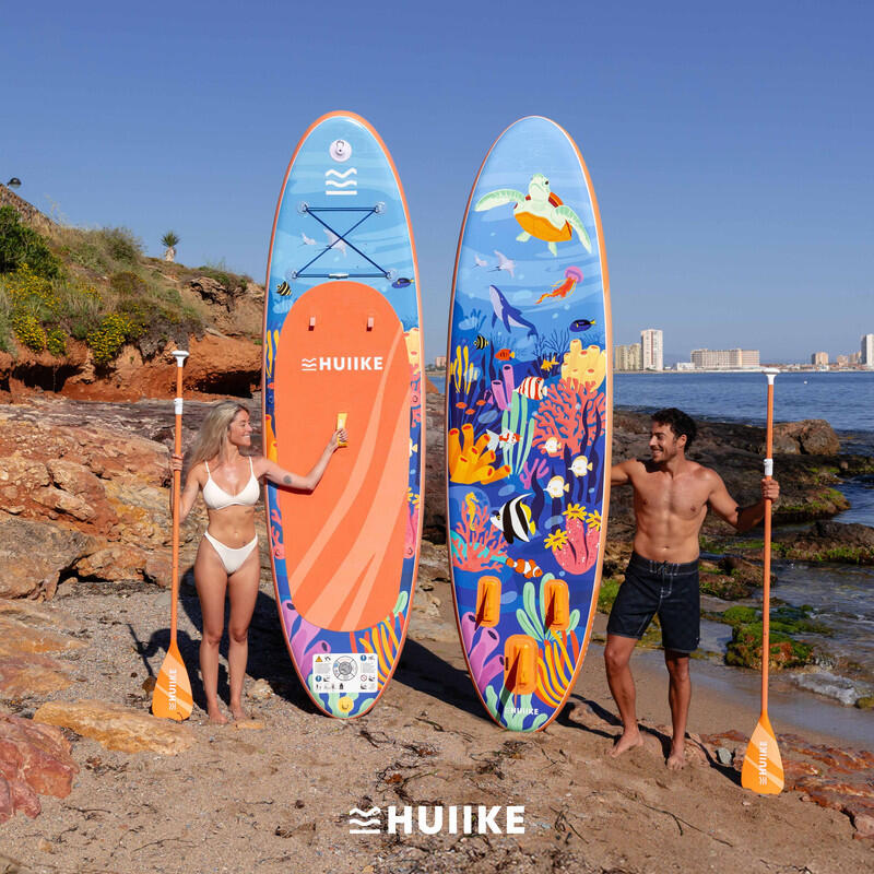 Nafukovací Paddleboard Prkno s Příslušenstvím, HUIIKE, Korálová, Stabilita