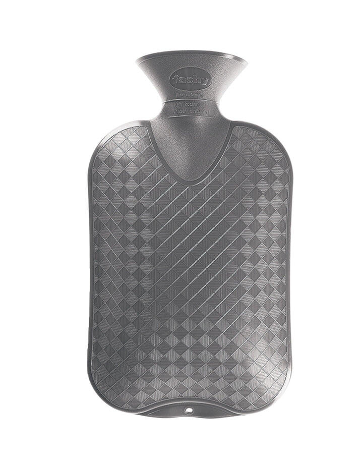 FASHY Fashy 2 Litre Diamond Pattern Hot Water Bottle - Dark Grey