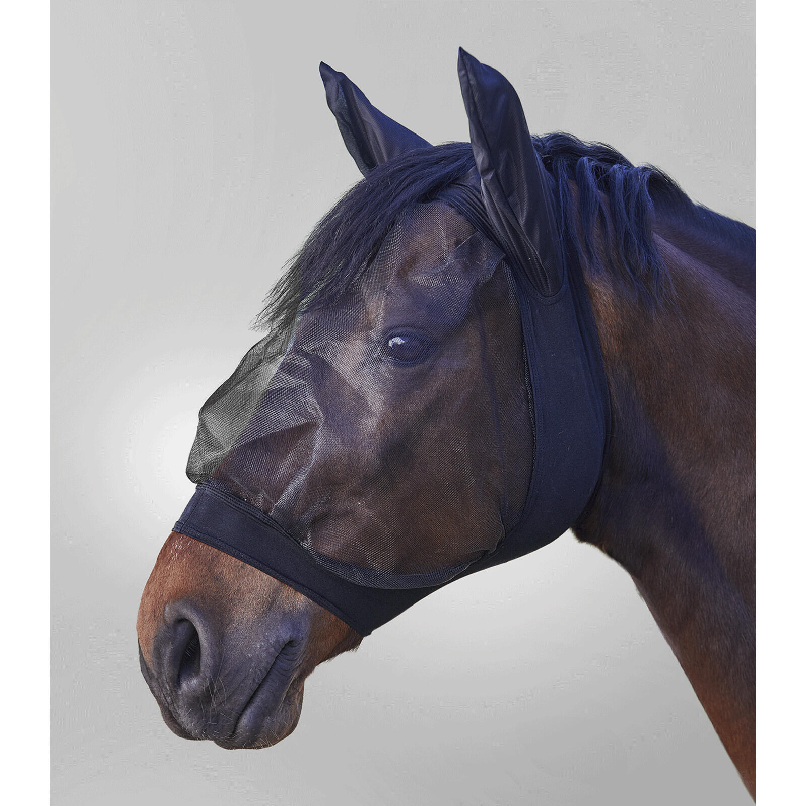 Waldhausen - Masque Anti-mouches Pour Cheval Waldhausen Skinny - Masque Anti Mouche - Noir - Cob - Decathlon