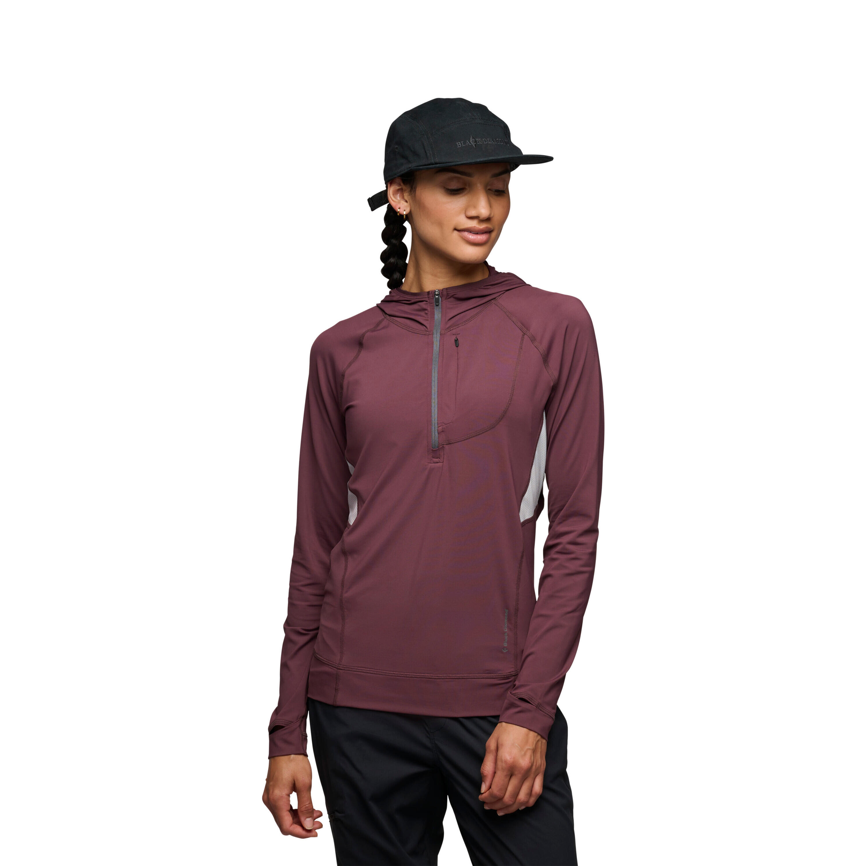 Felpa con cappuccio da donna Black Diamond Alpenglow Pro 2/3