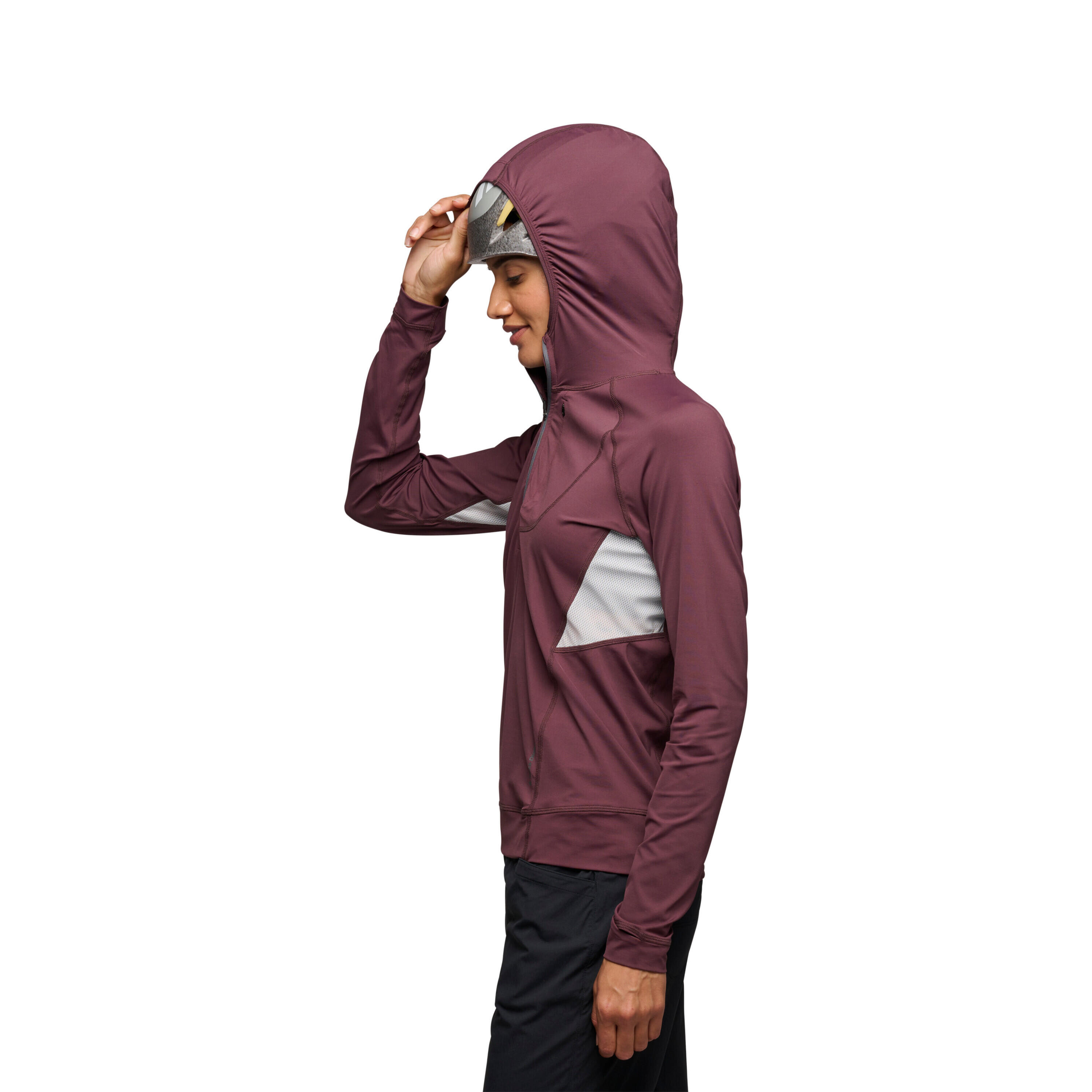 Felpa con cappuccio da donna Black Diamond Alpenglow Pro 3/3