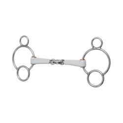 Mors 3 ou 4 anneaux pour cheval avec double brisure Beris
