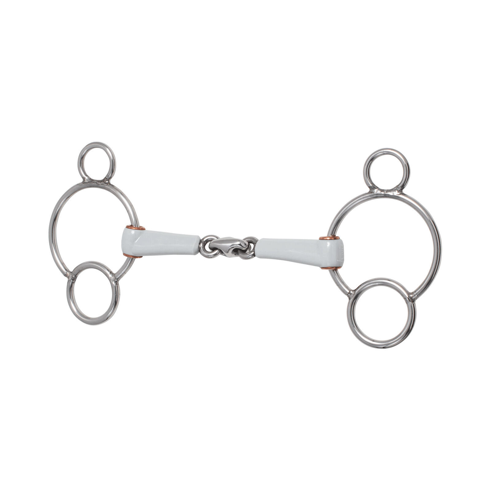 Beris - Mors 3 Ou 4 Anneaux Pour Cheval Avec Double Brisure Beris - Mors - Gris - 135 Mm - Decathlon