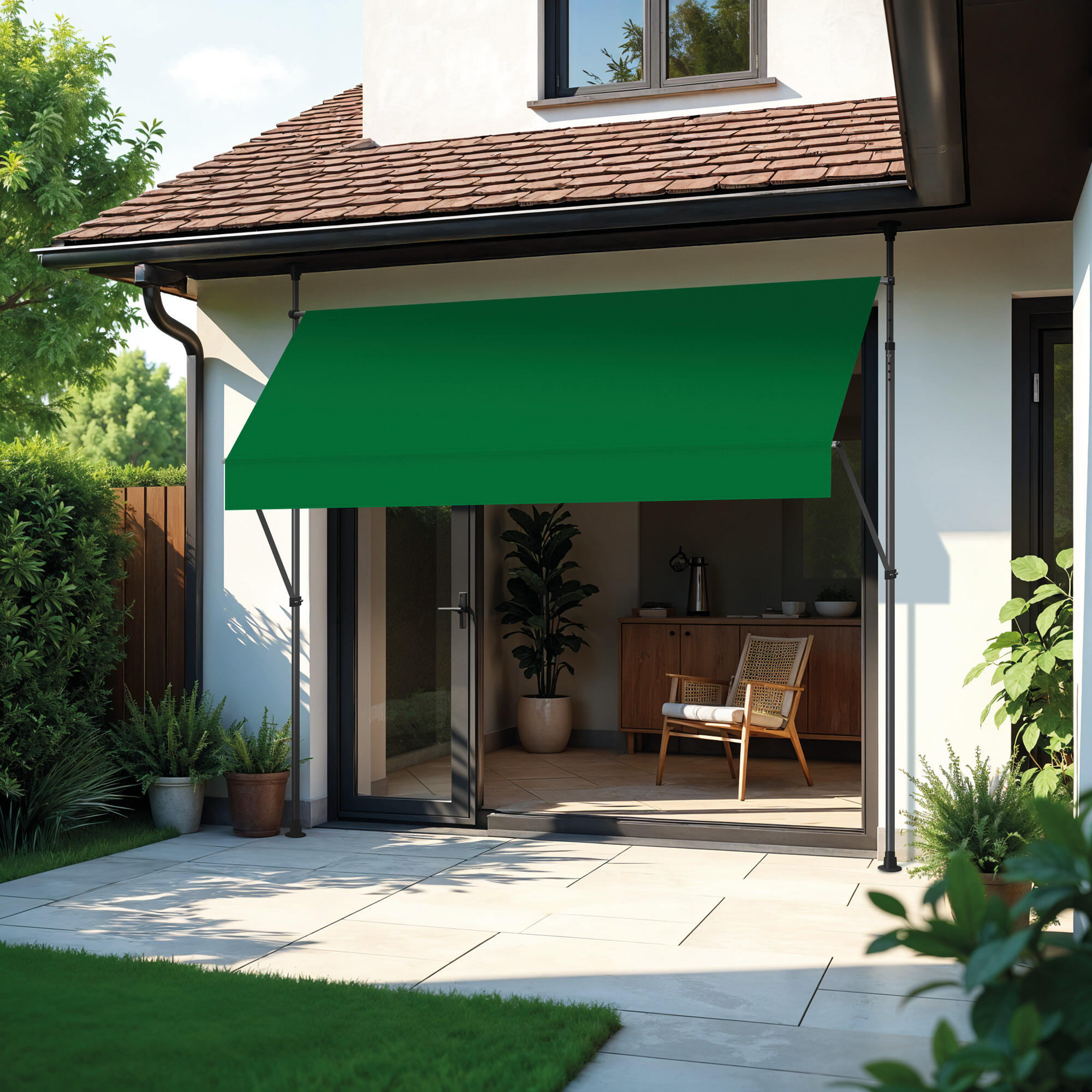 Toldo Cityline SMARTSUN Verde Ajustável sem Perfuração 3x1,2 m - Proteção UV. 2/7