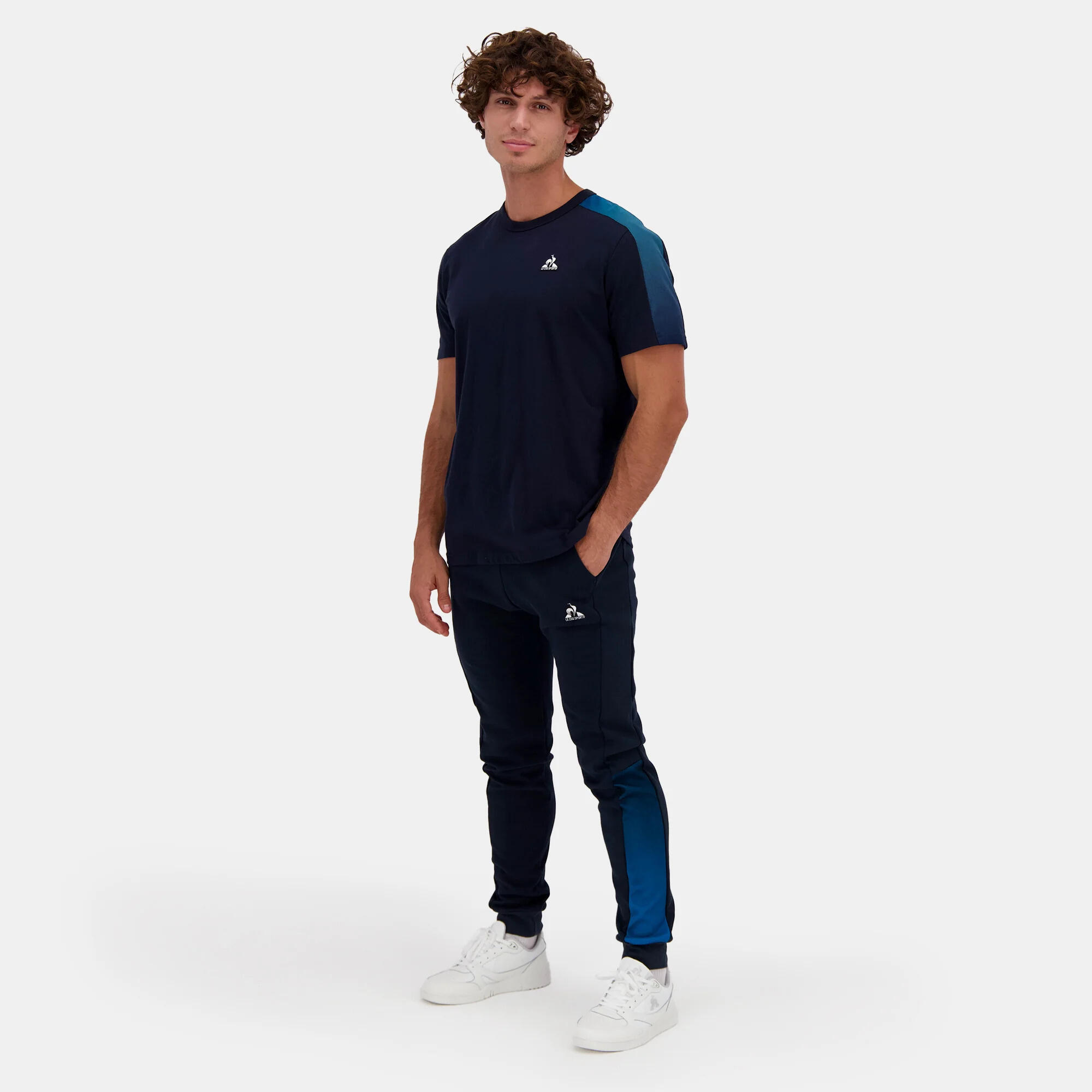 Men's Le Coq Sportif Heritage Navy Joggers 4/7