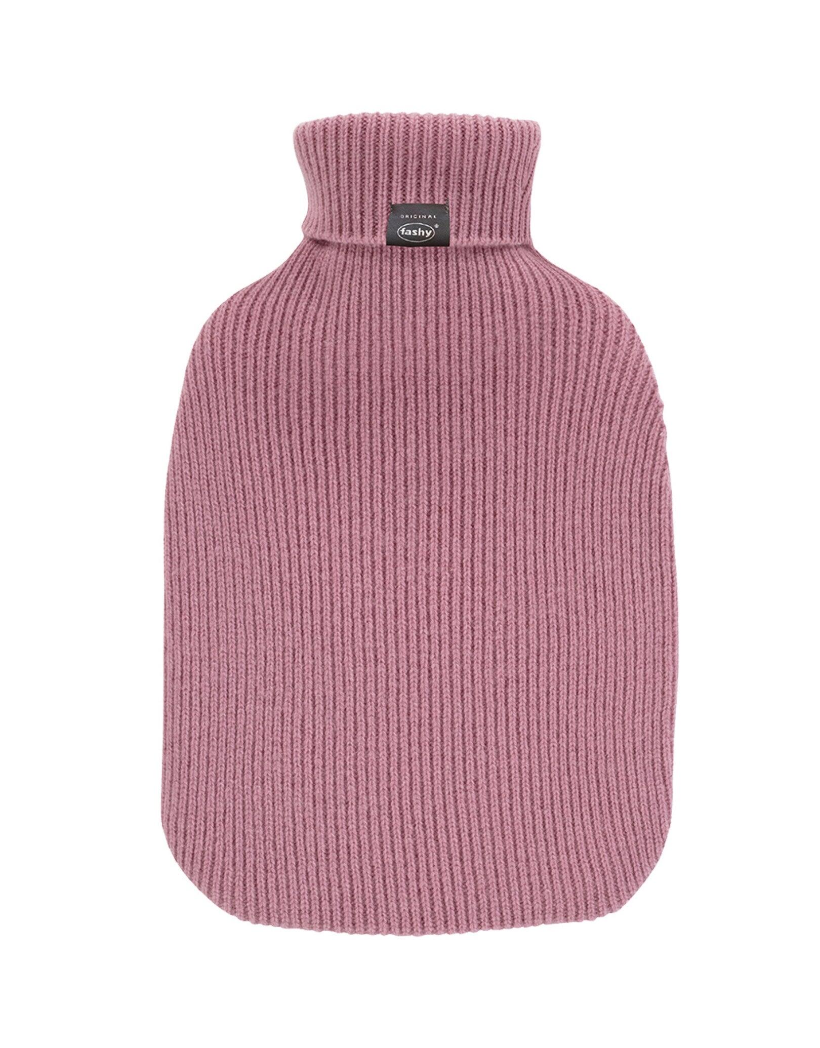 FASHY Fashy 2 Litre Hot Water Bottle with Knitted Turtleneck Cashmere Cover - Pink