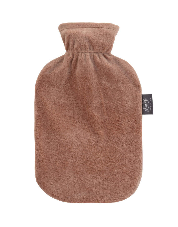 FASHY Fashy 2 Litre Hot Water Bottle with Plush Cover - Beige