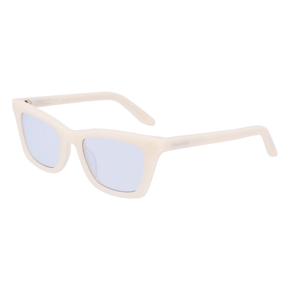 Dragon - Keely Lunettes De Soleil Unisexes - Cream/lumalens Blue - Lunettes De Soleil - Blanc|bleu - Taille Unique - Decathlon