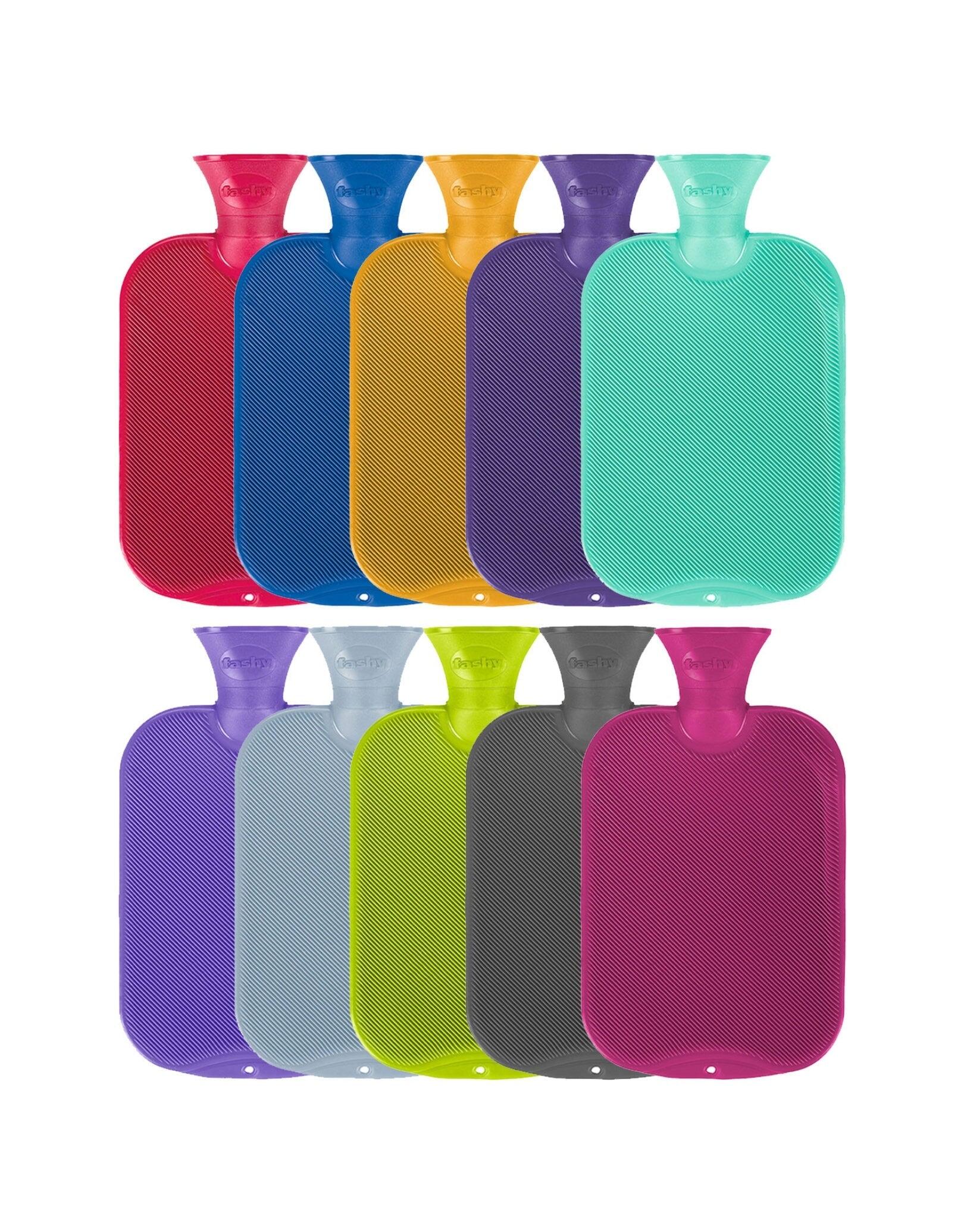 FASHY Fashy 2 Litre Single Ribbed Hot Water Bottles - Assorted Pack of 10