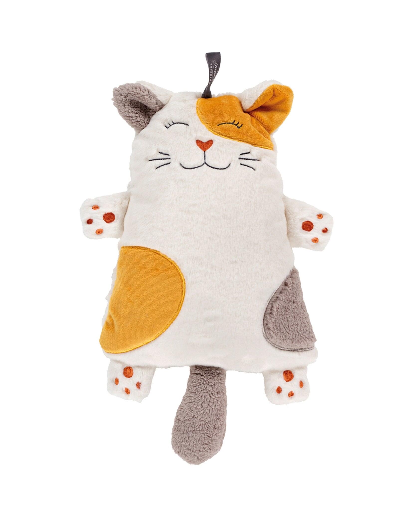 FASHY Fashy 0.8 Litre Cuddly Hot Water Bottle with Kimmy Cat Cover
